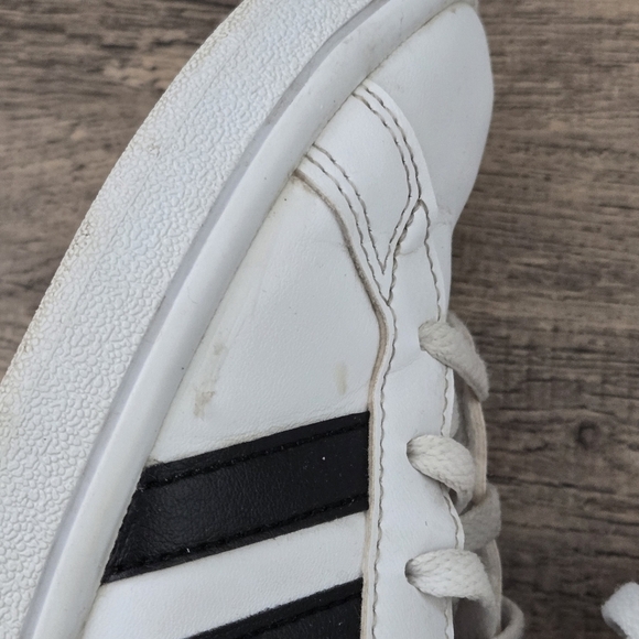 Adidas White and Black Size 5 Womens Sneakers - Picture 7 of 12